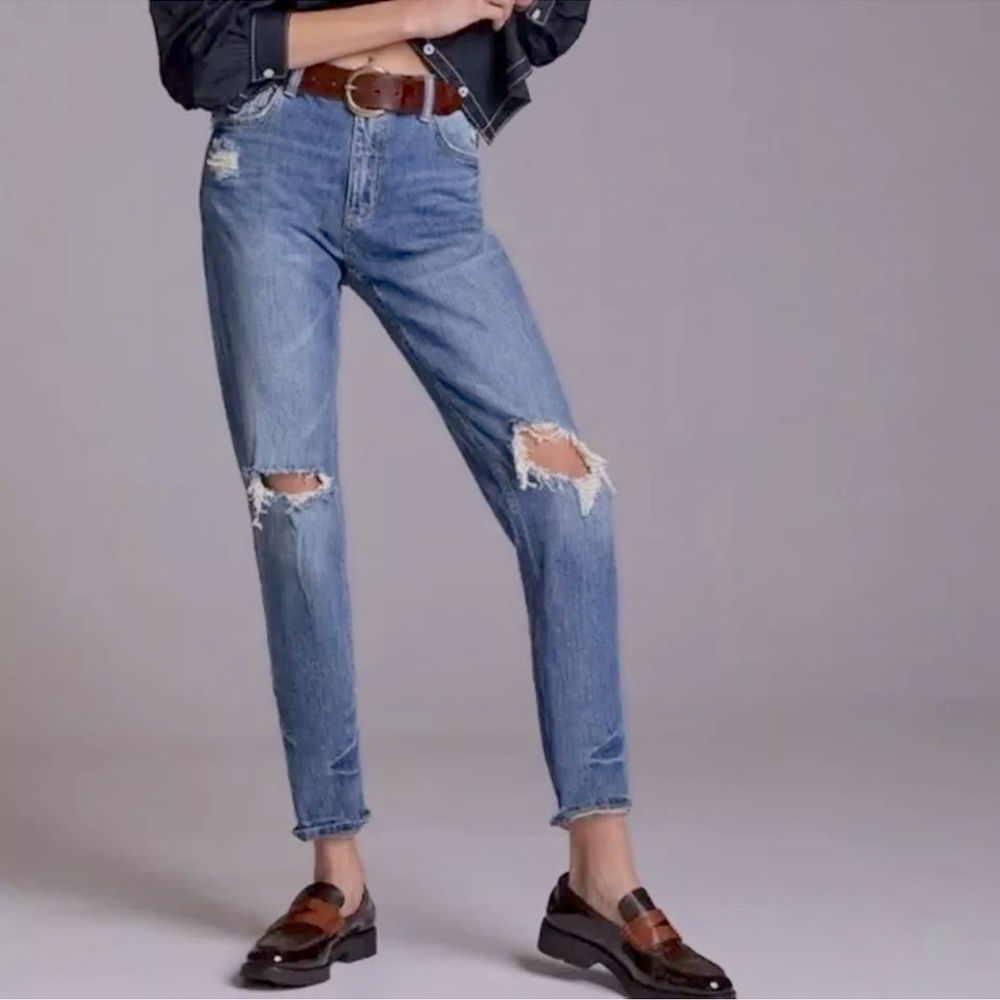 Anthro Pilcro and The Letterpress The Heritage Boyfriend Jeans distressed 27